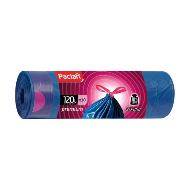 foto пакети для сміття paclan premium 120 л, 10 шт