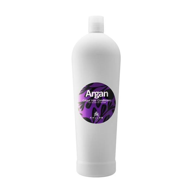 foto кондиціонер для фарбованого та пошкодженого волосся kallos cosmetics argan colour hair conditioner, 1 л