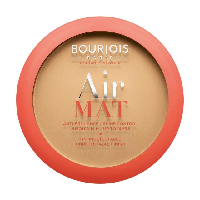 foto компактна матувальна пудра для обличчя bourjois air mat powder 04 light bronze, 10 г