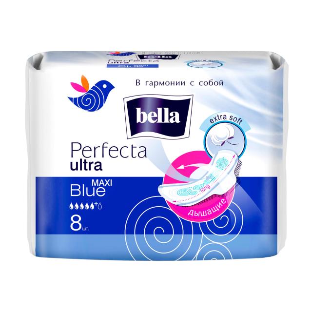 foto прокладки для критичних днів bella perfecta ultra maxi blue, 8 шт