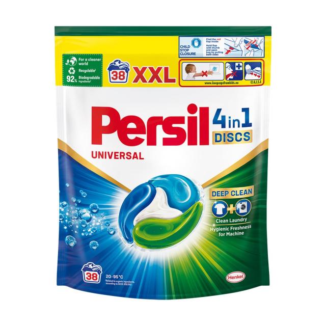 foto капсули для прання persil universal 4in1 discs, 38 циклів прання, 38 шт