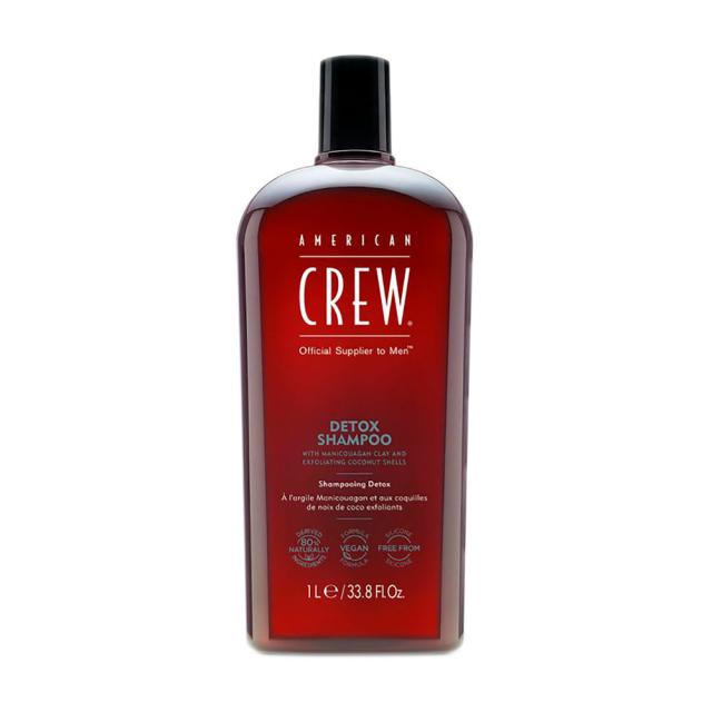 foto чоловічий очищувальний шампунь з пілінгом для волосся american crew detox shampoo, 1 л