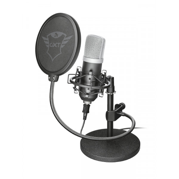 foto мікрофон вокальний провідний trust emita usb studio microphone (21753)