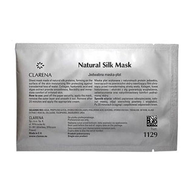 foto тканинна маска для обличчя clarena natural silk mask, 1 шт