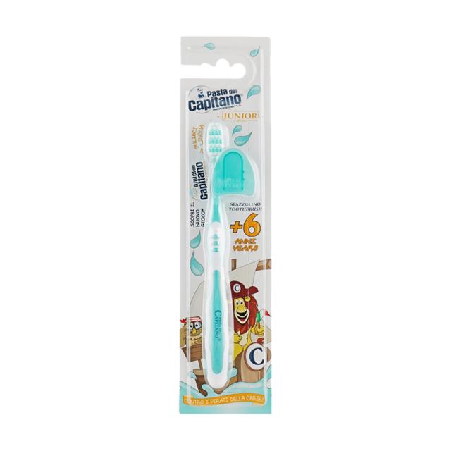 foto дитяча зубна щітка pasta del capitano м’яка, від 6 років, біла, 1 шт