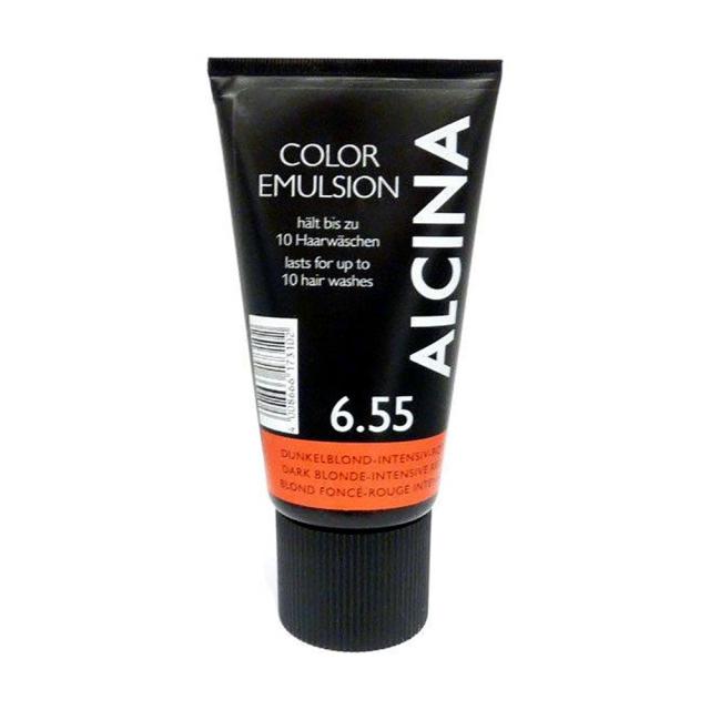foto відтінкова емульсія alcina color emulsion 6.55 dark blonde intense red, 150 мл