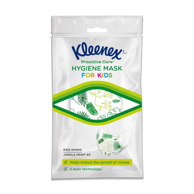 foto захисна маска для обличчя kleenex hygiene mask дитяча, 5 шт