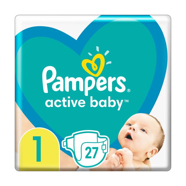 foto підгузки pampers active baby розмір 1 (2-5 кг), 27 шт