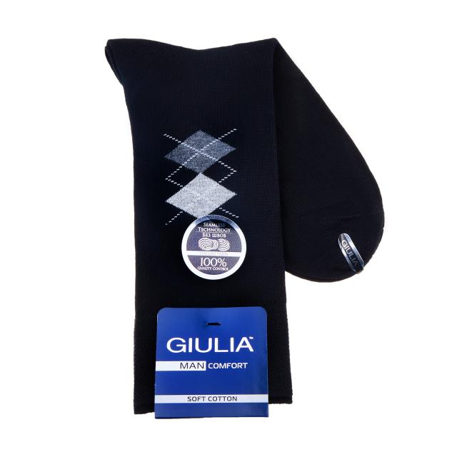 foto шкарпетки чоловічі giulia man comfort melange 01, black, розмір 39-40