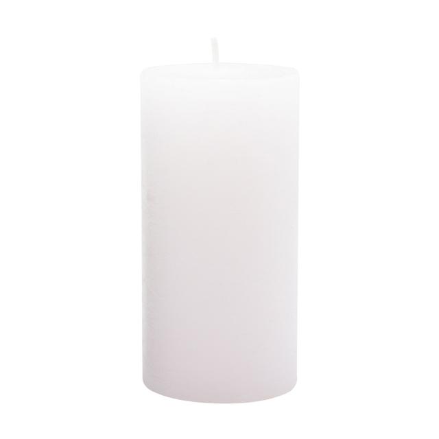 foto циліндрична свічка candlesense decor rustic біла, діаметр 6 см, висота 12 см