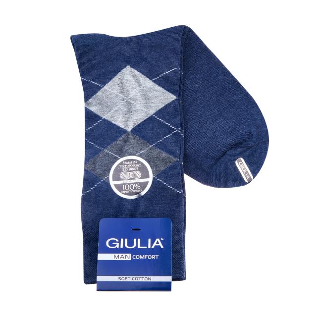 foto шкарпетки чоловічі giulia man comfort melange 02, denim melange, розмір 39-40
