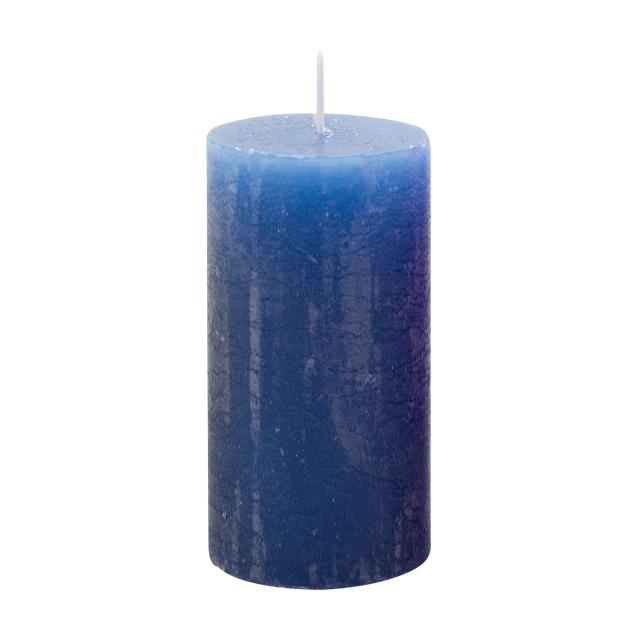 foto циліндрична свічка candlesense decor rustic синя, діаметр 6 см, висота 12 см