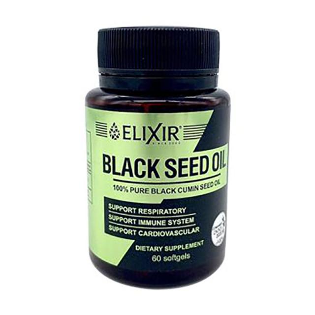 foto харчова добавка в капсулах еліксир black cumin seed oil олія чорного кмину 500 мг, 60 шт