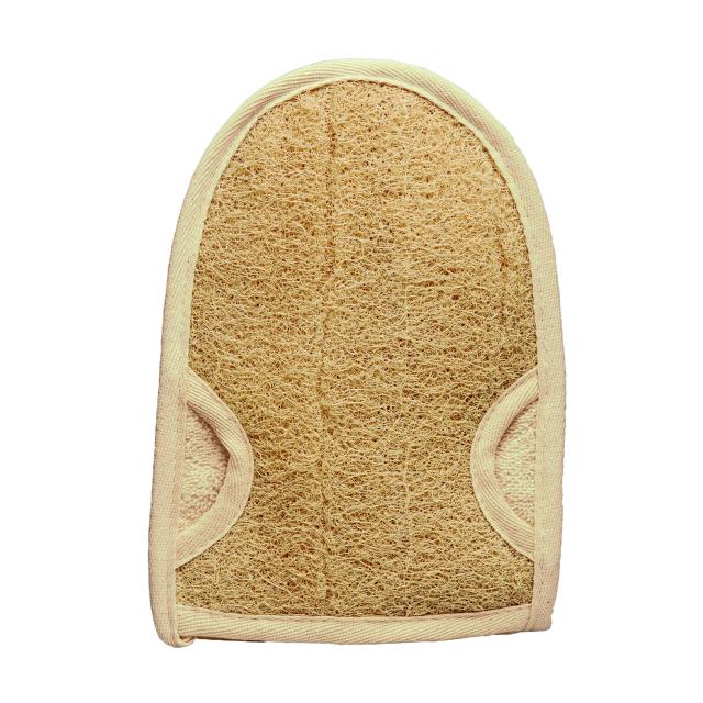 foto мочалка банна titania масажна у формі рукавички, з люфи та бавовни, 23.5*16.5 см