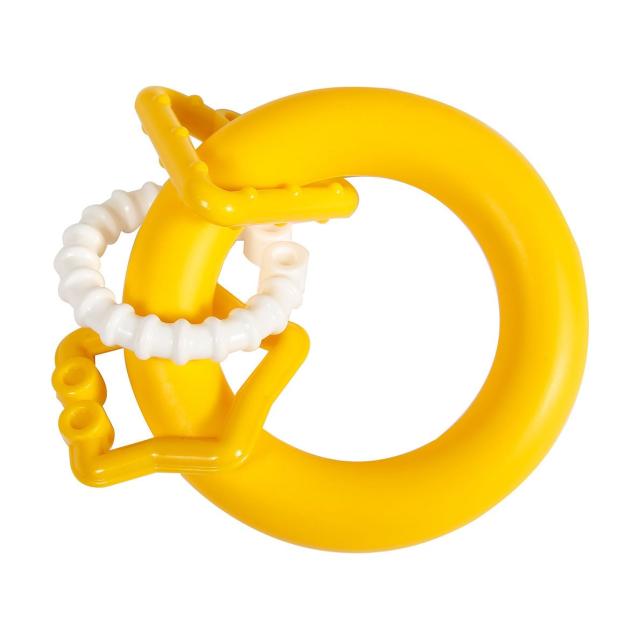 foto іграшка-брязкальце lindo кільце з кільцями жовте, від 6 місяців (1619)