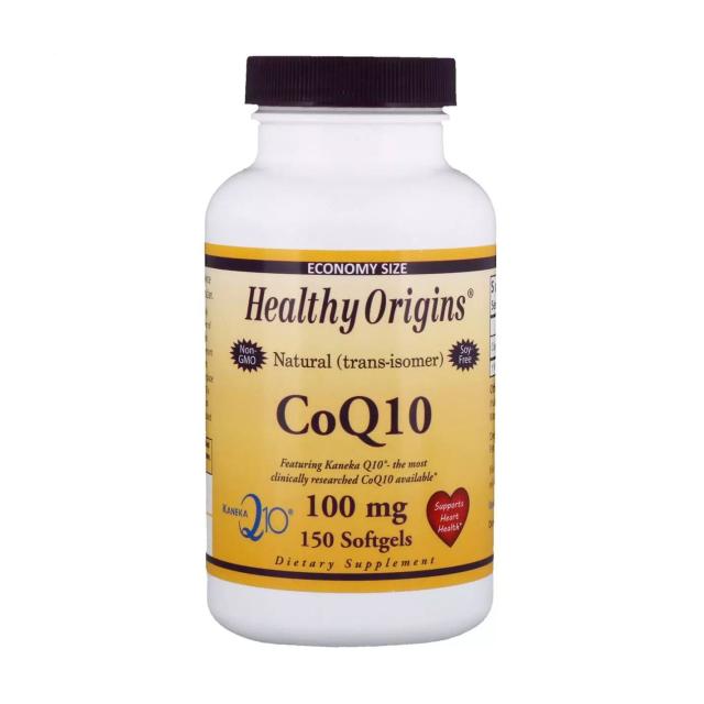 foto харчова добавка в желатинових капсулах healthy origins коензим q10 100 мг, 150 шт