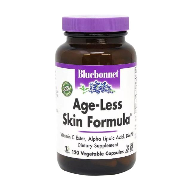 foto харчова добавка в капсулах bluebonnet nutrition age-less skin formula омолоджувальна формула для шкіри, 120 шт