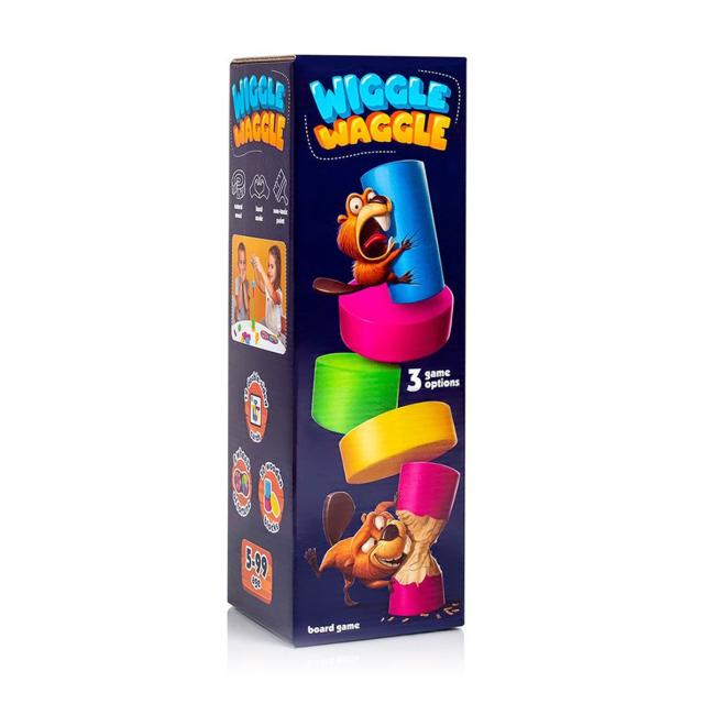 foto настільна гра з дерев'яними фігурками vladi toys wiggle waggle, від 5 років, 45 елементів (rw2020)