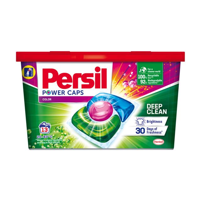 foto капсули для прання persil power caps color deep clean, 13 циклів прання, 13 шт