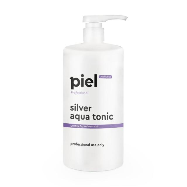 foto тонік для обличчя piel cosmetics professional silver aqua tonic для проблемної шкіри, для професійного використання, 1 л