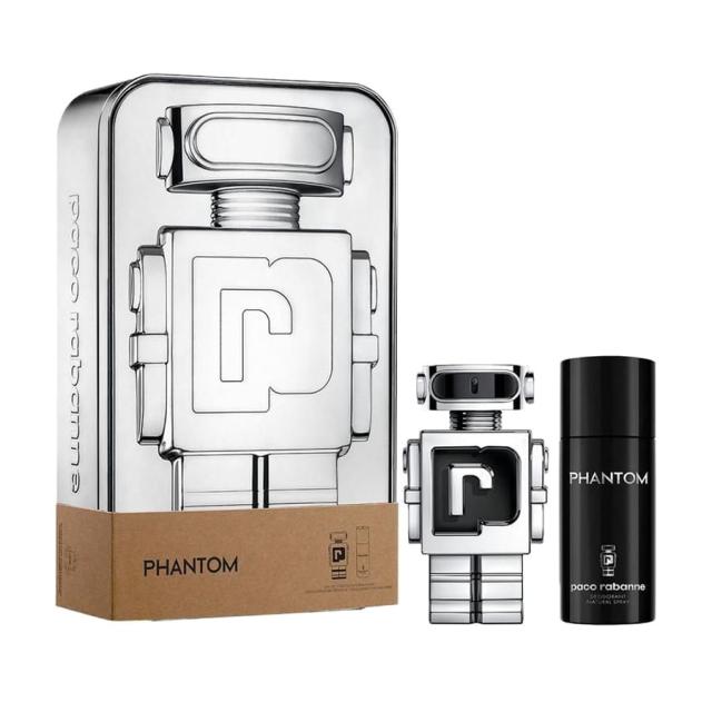 foto парфумований набір чоловічий paco rabanne phantom (туалетна вода, 100 мл + гель для душу, 100 мл)