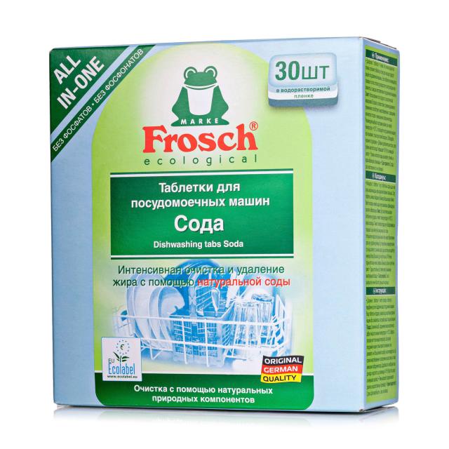 foto таблетки для посудомийних машин frosch сода, 30 шт