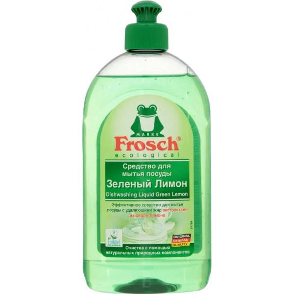 foto засіб для ручного миття посуду frosch зелений лимон 500 мл