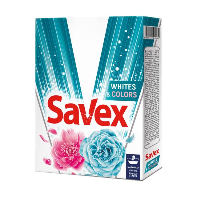 foto пральний порошок savex whites&colors для ручного прання, 400г