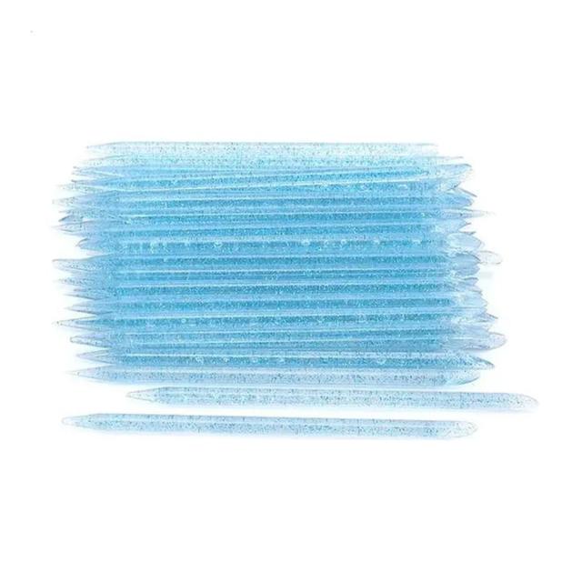 foto багаторазові пластикові палички для кутикули kodi professional блакитні, 50 шт
