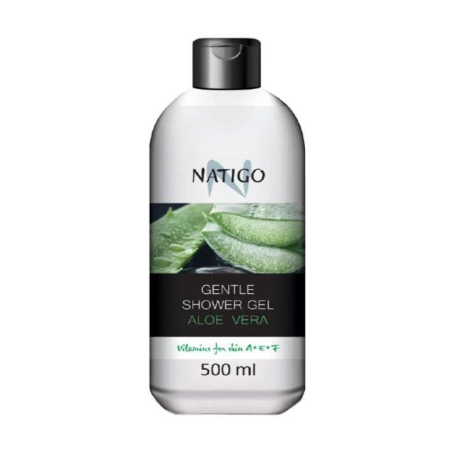 foto делікатний гель для душу natigo gentle shower gel алое вера, 100 мл