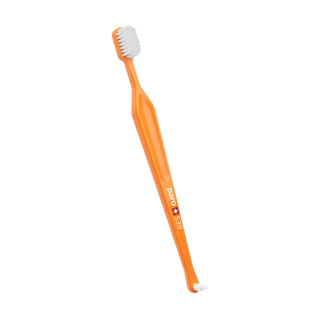 foto зубна щітка paro swiss classic s39, м'яка, помаранчева, 1 шт (у поліетиленовій упаковці)