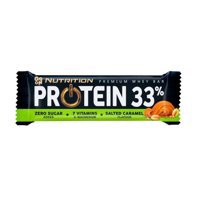 foto протеїновий батончик go on nutrition protein 33% солона карамель, з вітамінами, без цукру, 50 г