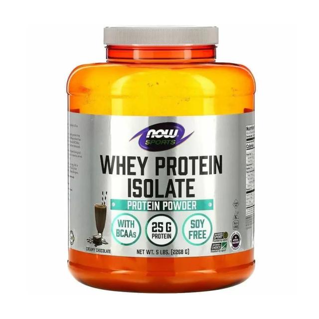 foto харчова добавка в порошку now foods whey protein isolate ізолят сироваткового протеїну, смак вершкового шоколаду, 2.268 кг