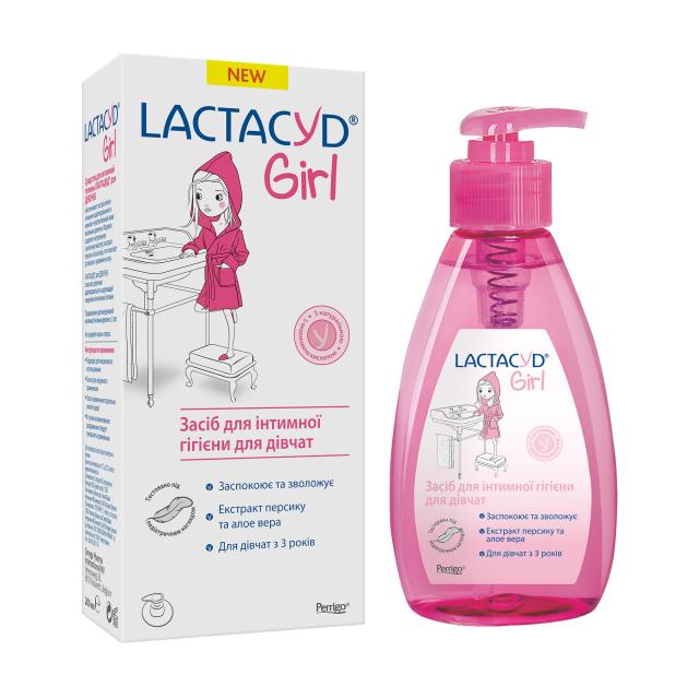 foto засіб для інтимної гігієни lactacyd для дівчаток з дозатором, 200 мл