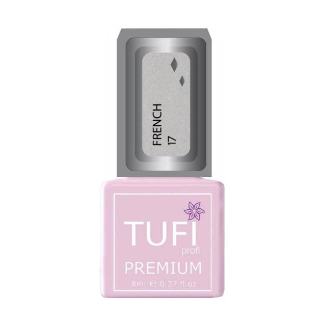 foto гель-лак для нігтів tufi profi premium french 17 білі перли, 8 мл