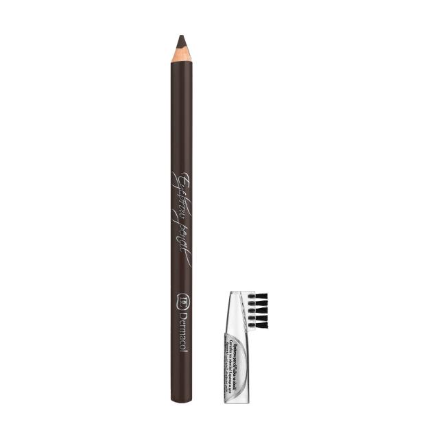 foto олівець для брів dermacol eyebrow pencil зі щіточкою 03, 1.6г