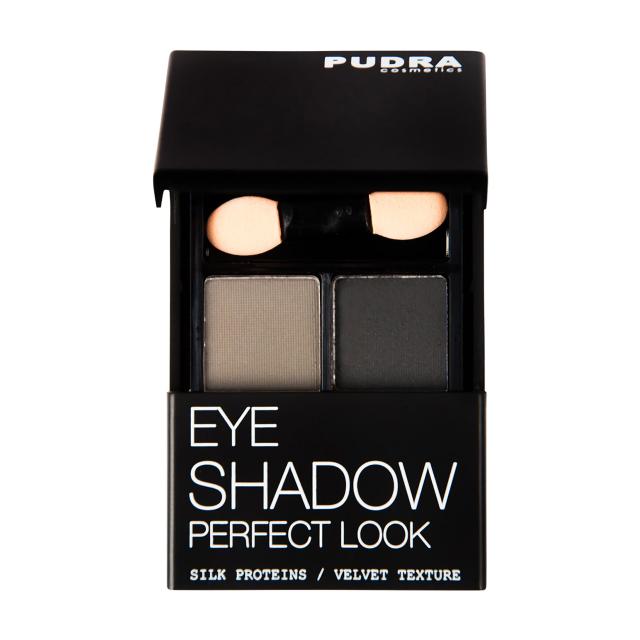 foto компактні подвійні тіні для повік pudra cosmetics perfect look eye shadow 02, 4.2 г