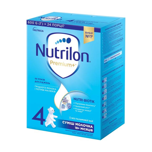foto суха молочна суміш nutrilon premium+ 4, з 18 місяців, 600 г