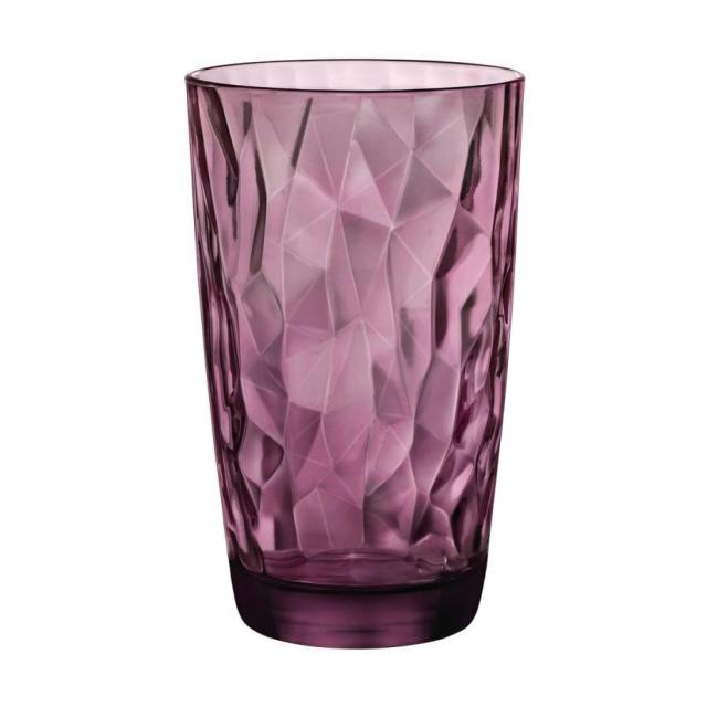 foto набір високих склянок bormioli rocco diamond rock purple, 6*470 мл