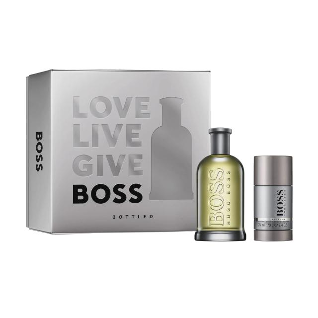foto парфумований набір чоловічий hugo boss boss bottled (туалетна вода, 200 мл + дезодорант-стік, 75 мл)