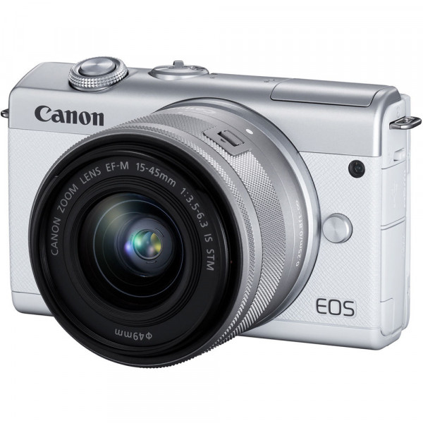 foto фотокамера бездзеркальна canon eos m200 + 15-45 is stm white (3700c032)