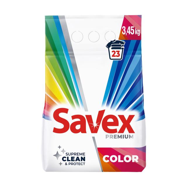 foto пральний порошок savex premium color, 23 цикли прання, 3.45 кг