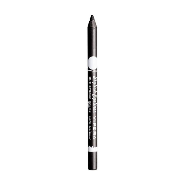 foto підводка-олівець для очей vipera stylish one stroke color waterresistant eyeliner jetblack, 1.2 г
