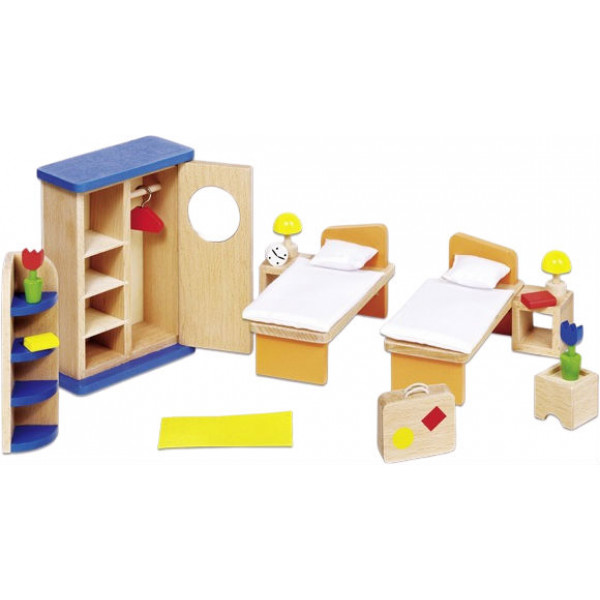 foto меблі і будиночки для міні-ляльки goki меблі для спальні (51745g)