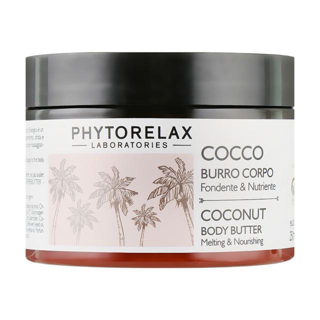 foto живильна олія для тіла phytorelax laboratories coconut body butter, 250 мл