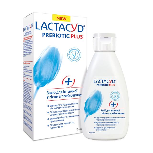 foto засіб для інтимної гігієни lactacyd prebiotic plus з пребіотиками, 200 мл