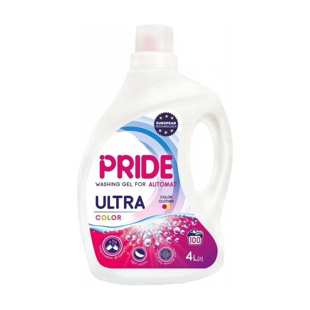 foto гель для прання pride ultra gel color 100 циклів прання, 4 л