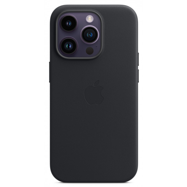 foto чохол для смартфону apple iphone 14 pro leather case with magsafe - midnight (mppg3)