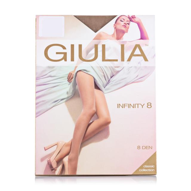 foto колготки жіночі giulia infinity класичні, без шортиків, 8 den, glace, розмір 3