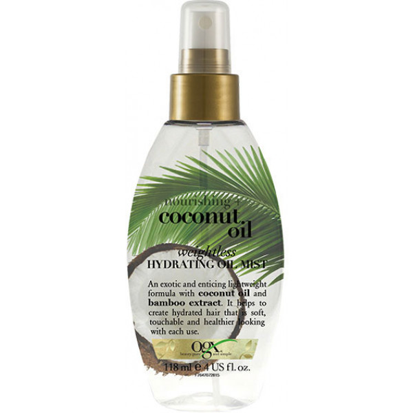 foto спрей для волосся ogx coconut oil увлажняющее з кокосової маслом 118 мл (0022796976475)